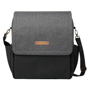 Petunia Pickle Bottom Boxy Backpack in Graphite/Black Colorblock